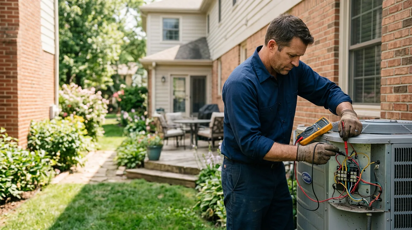 HVAC technician working near Peak, SC